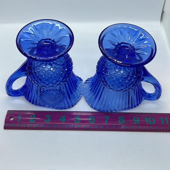 Avon Fostoria Blue Pitcher George Washington Mt. Vernon 1976 Vintage Beautiful - Picture 16 of 16